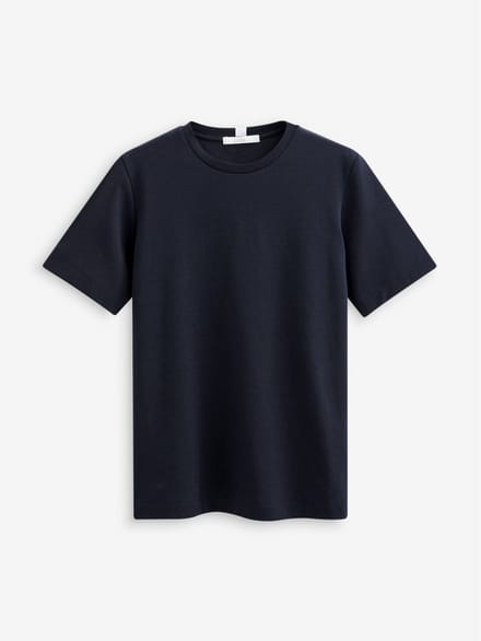 Next - Dames - Dik T-shirt met ronde hals en korte mouwen - Blauw
