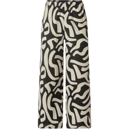 ESMARA Dames broek met linnen - wide leg (Print, S (36/38))