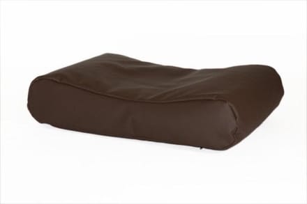 Hondenkussen Deluxe leatherlook bruin 80x55x15 cm