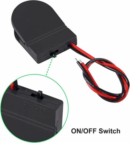 Batterij houder 1x CR2032 met aan/uit knop