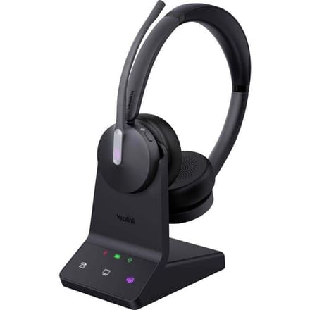 Yealink WH64 Dual - Headset - On-Ear - DECT / Bluetooth On Ear headset Zwart