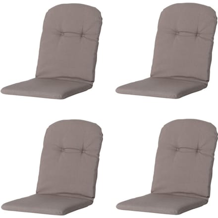 Madison - Kuipstoelkussen Hoge Rug Panama taupe - Ca. 96x45 cm - Set van 4