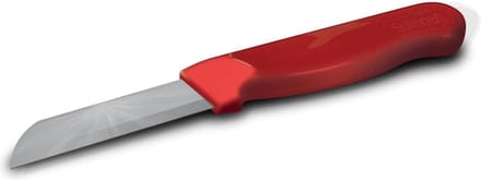 Solingen Schilmesje Robuust Handvat – RVS Glad – 16 cm met Blade Cover – Rood