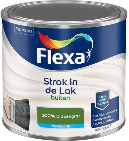 Flexa - Strak In De Lak Buitenlak Zijdeglans - 100% Citroengras - Mengverf - 500 Ml