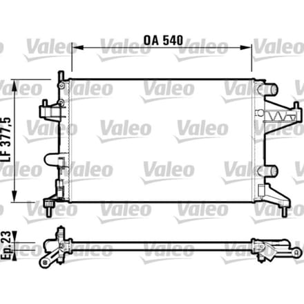 Radiator, motorkoeling VALEO 732825