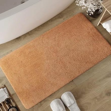 Zachte Katoenen Badmat met Antislip en Wasbare Eigenschappen - 60 x 100 cm, Terracotta