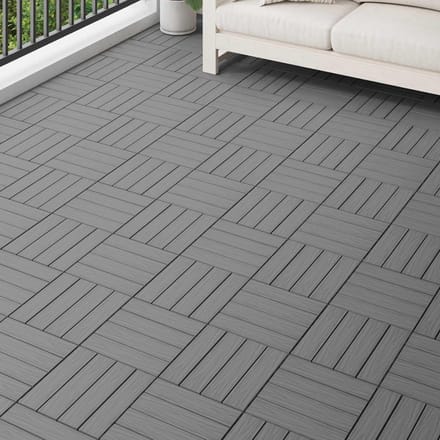 Terrastegels - Balkonvloer - Tuin Aankleden - 3D Design - 30 x 30 cm - Grijs