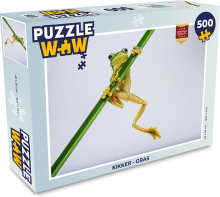 Puzzel Kikker - Gras - Legpuzzel - Puzzel 500 stukjes