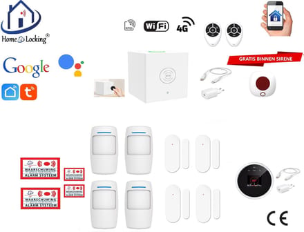 Draadloos beveiligingsbox werkt met wifi en met spraak gestuurde apps. ST01C-24