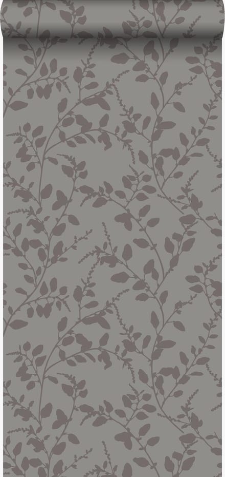 Origin Wallcoverings behang bladeren taupe - 53 cm x 10.05 m - 345930