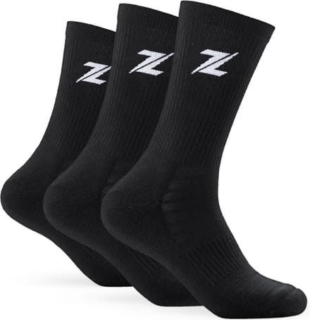 ZEUZ Sokken 3-Pack - Sportsokken Heren & Dames - Zwart - Medium