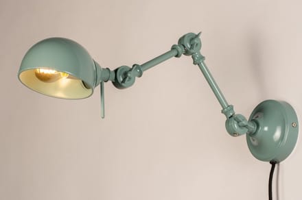 Lumidora Wandlamp 74471 - Voor binnen - DIEGO - E14 - Groen - Metaal