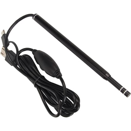 3-in-1 USB Endoscoop met 6 Verstelbare LED-lampjes Flexibele HD Endoscoop voor Mobiele Telefoons Tablets black