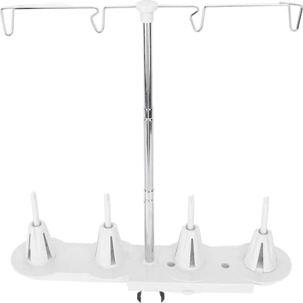 Spoel Draadstandaard Plastic en Roestvrij Staal Multifunctioneel Verstelbare Hoogte 4 Draadspoel white