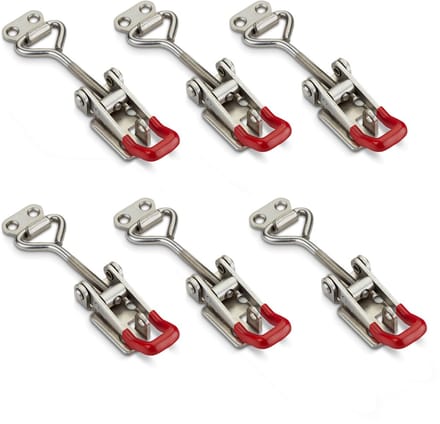 Set van 6 JUNKER spansluiting M6 (houdkracht 220kg, afsluitbaar) RVS SS304 verstelbaar spansluiting