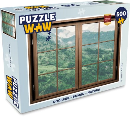 Puzzel Doorkijk - Bomen - Natuur - Legpuzzel - Puzzel 500 stukjes