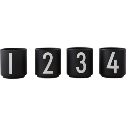 DESIGN LETTERS - Espressokopjes set - zwart
