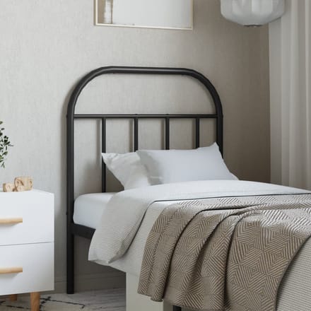 vidaXL - Vervangend - hoofdbord - metaal - zwart - 75 - cm