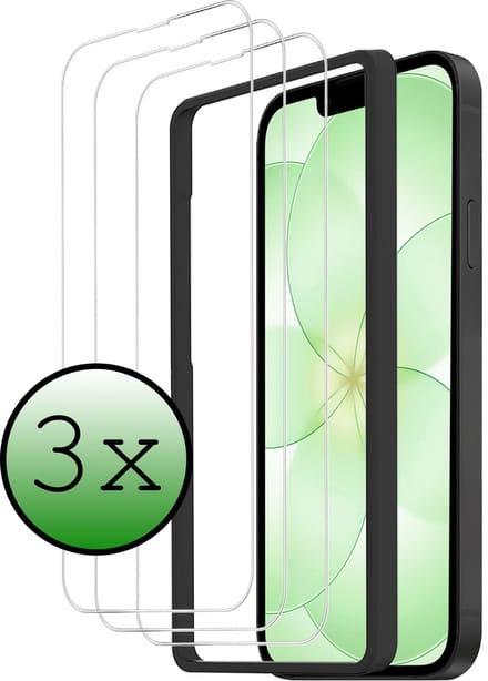 Screenprotector - 3 Stuks Geschikt voor Apple iPhone 17e - Met Installatie Frame - Beschermglas - Gehard Glas - Tempered Glass - Screen Protector