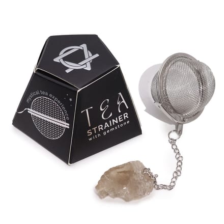 Ruwe kristal edelsteen theezeef - Rookkwarts