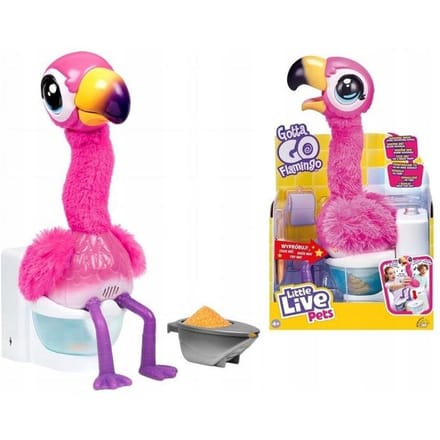Little Live Pets - GottaGo Flamingo - Interactieve Knuffel - Zingt, danst en legt échte drolletjes