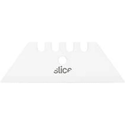 SLICE trapeziummes, puntig, universeel vervangmes, keramisch, wit, 2 stuks