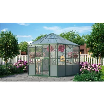 Vitavia Vogelhuis Circus 9000 Aluminium Met Poedercoating Smaragd Polycarbonaat 6mm 9m²