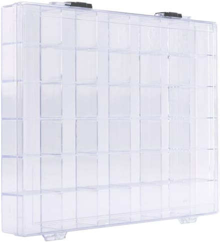 Vaessen Creative Opbergbox – Opbergdoos met Deksel 31 x 3,7 x 23 cm - 33 Vakjes