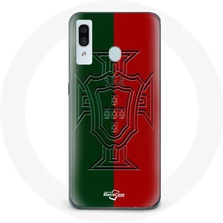 Coque maniacase pour Samsung Galaxy A20 portugal logo vert et rouge