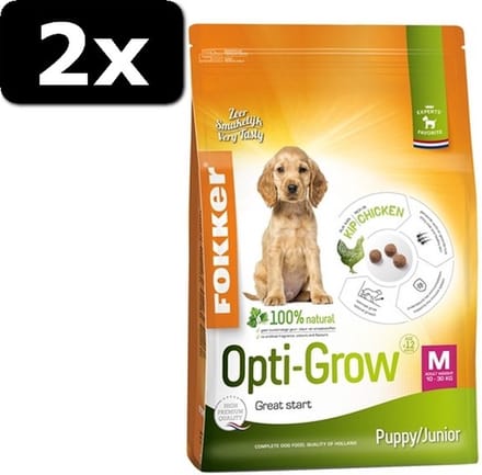 2x FOKKER OPTI-GROW PUP/JUN M 13KG