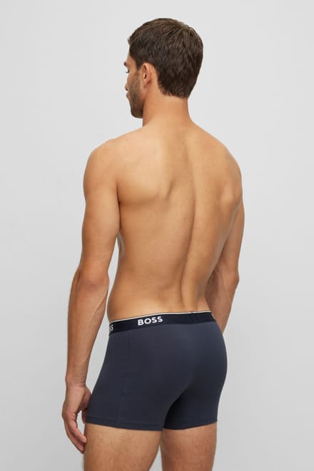 HUGO BOSS Power boxer briefs (3-pack) - heren boxers normale lengte - zwart met witte band