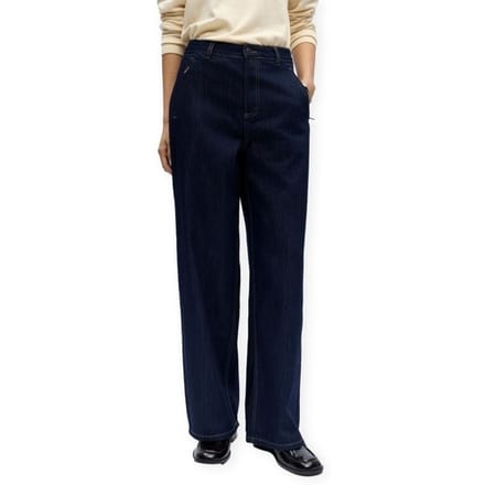 Flared/Bootcut Object Carly MW LO Jeans - Dark Blue Denim