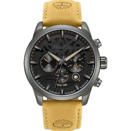 Timberland TDWGF0095003 - Horloge - Leer - Donkerbruin - 44 mm