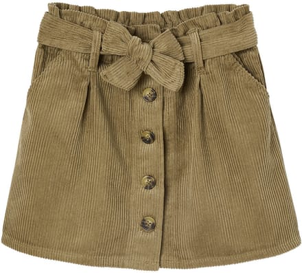 Vertbaudet Paperbag-rok van ribfluweel