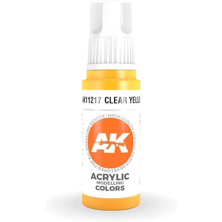 AK 3rd Gen Acrylics: Clear Yellow (17ml)