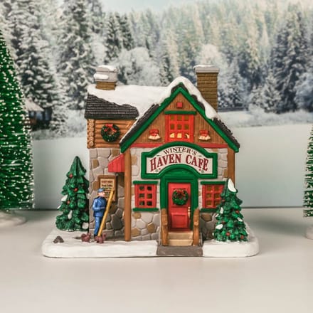 Lemax - 'Winter's Haven Cafe' - Verlicht gebouw