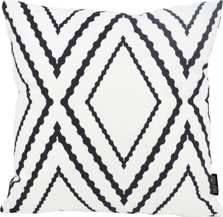Yana White Kussenhoes | Katoen / Polyester | 45 x 45 cm | Zwart/Wit