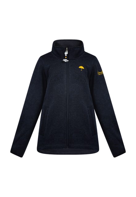 Schmuddelwedda Gebreide fleece jas Meisje marine gem
