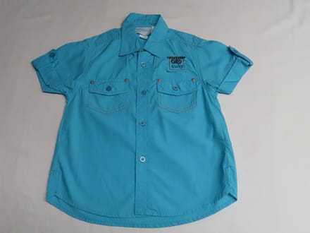 Overhemd - Jongens - Turquoise - 2 jaar 92