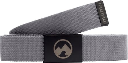 MowMow riem - Canvas - Aluminium gesp - 125 cm - Heren - Dames - Grijs