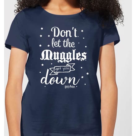 Harry Potter Don't Let The Muggles Get You Down Dames T-shirt - Navy - M