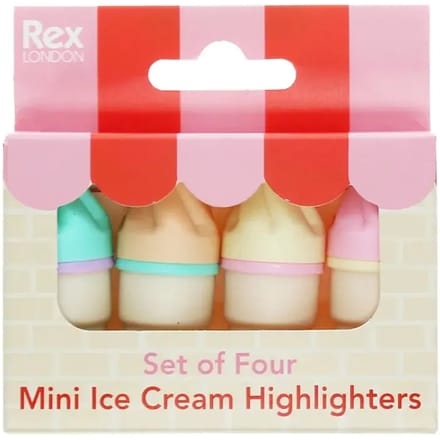 Mini markeerstift Rex London Ice cream (x4)