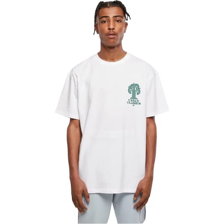 Urban Classics - Organic Tree Logo Heren Tshirt - L - Wit