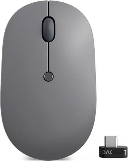 Lenovo Go USB-C Muis Draadloos – Radiografisch Optisch – Grijs – 5 Toetsen – 2400 dpi