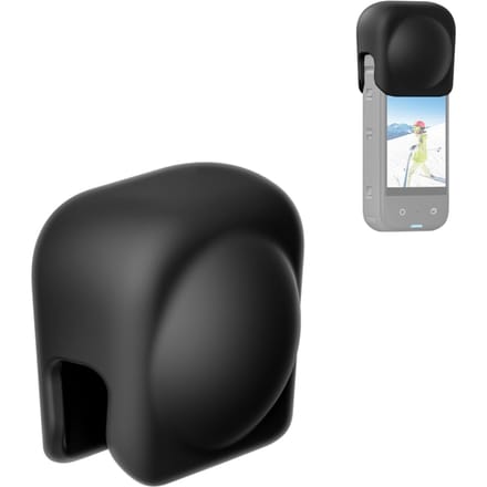 Panoramacameralensdop Zachte siliconen lensbeschermhoes Compatibel met Insta360 One X3-camera zwart