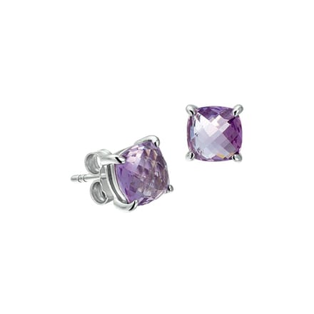Oorknoppen Amethist 2.60ct (2x 1.30ct)