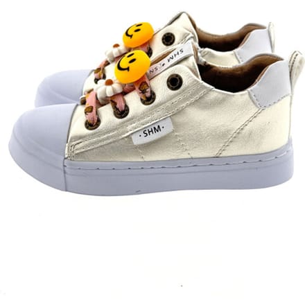 Shoesme Sh26s006 Sneakers Meisjes - Leren Sneaker - Wit - Maat 22