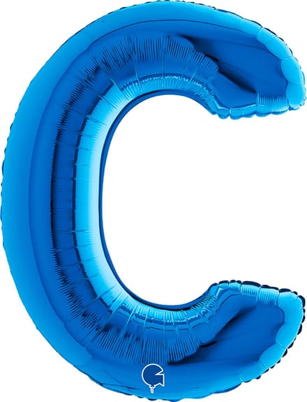 Folieballon 100cm letter C blauw