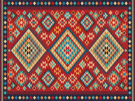 Vinyl | Vloerkleed vinyl | Hippie | 90x120 cm