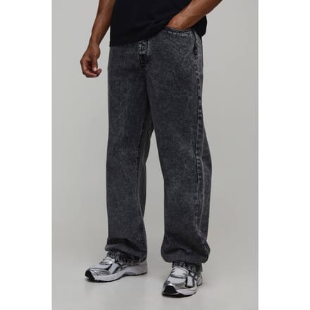 Relaxed Acid Wash Jeans | Acid Wash Black | Size 32
